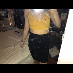 Black pencil skirt